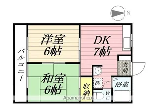 第5磯部コーポ【202号室】の間取り