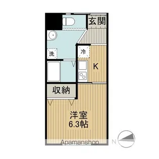 アムールイナバ【105号室】の間取り