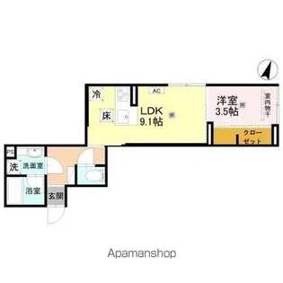 グレイスコート狐島【1階】の間取り