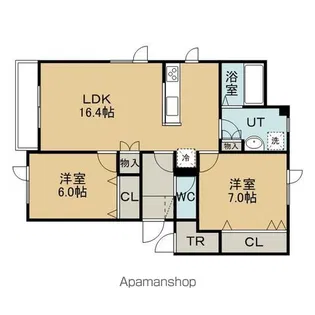 I−FORTⅡ【201号室】の間取り