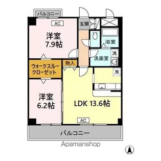 TMKミノリ【202号室】の間取り