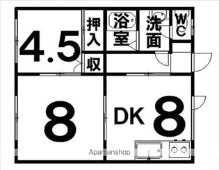 コーポ原【103号室】の間取り