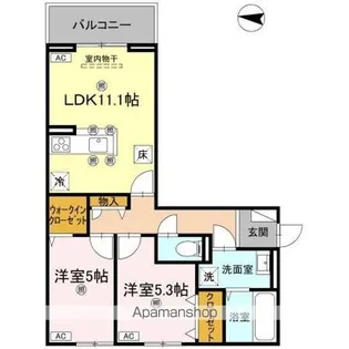 グラシア春日【1階】の間取り