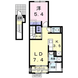 レ・セーナⅡ【2階】の間取り