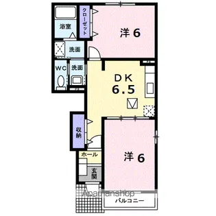 オアゾ芦水館【1階】の間取り