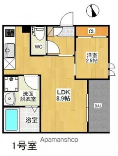 PENSIONJULY桜尾(仮REGALESTPENSION桜尾【301号室号室】の間取り