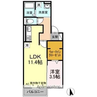 グレースタウン江南 F【2階】の間取り
