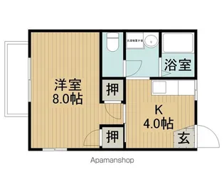 コーポ夫婦石C棟【103号室】の間取り