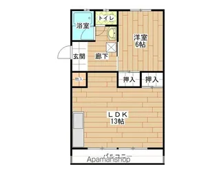 レジデンスフルヤ【A303号室】の間取り