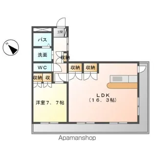 モンルポ瑞穂【2階】の間取り