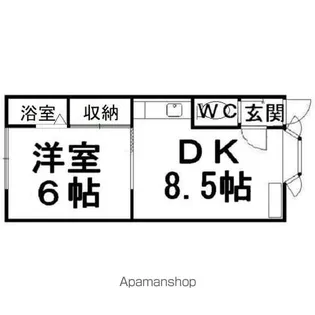ソレイユⅠ【102号室】の間取り
