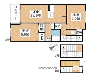 エクセランV【3階】の間取り