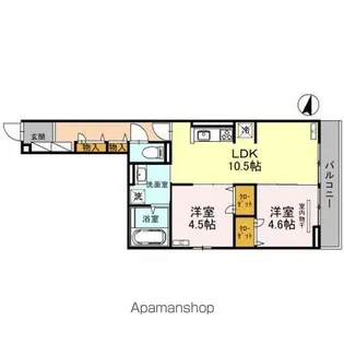 アヴァンス八潮A【2階】の間取り