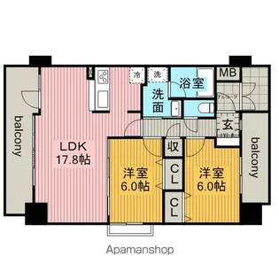 茶屋ヶ坂ライズ【9階】の間取り