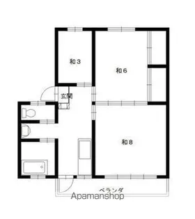 ハウスベルビュー【5号室】の間取り