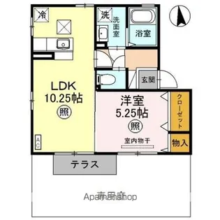 メゾンフラッシュ II【1階】の間取り