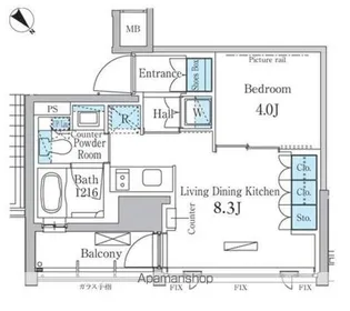 パークアクシス横浜反町公園【2階】の間取り
