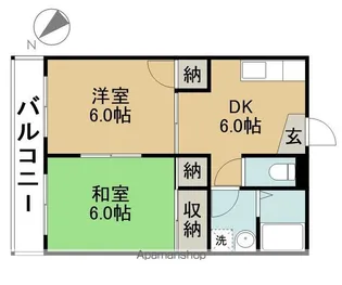 リバーサイドマンヒロ【2階】の間取り