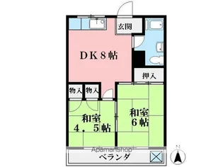 マンション高千穂【204号室】の間取り