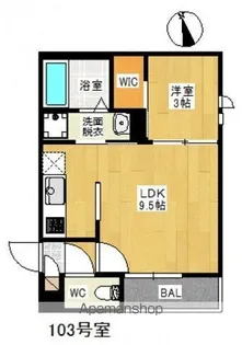 GRANDTIC 江波本町【103号室号室】の間取り