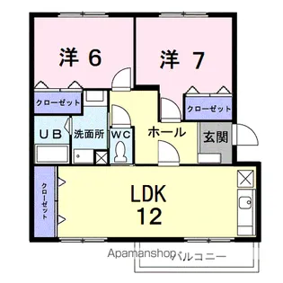 サンパティークⅠ【2階】の間取り