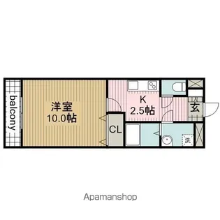 ハイツ幸知【2階】の間取り