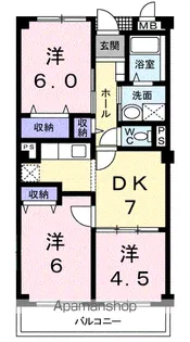エレガンテ アルバ【2階】の間取り