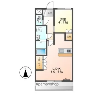 エクシード【1階】の間取り