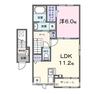 ラフレシールⅡ【2階】の間取り