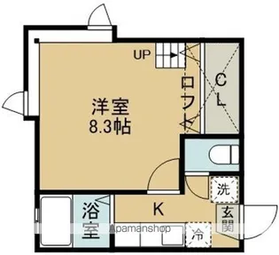 コーポ紙ふうせん【1階】の間取り