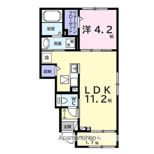ヒカルサ市原姉ヶ崎ウエスト【1階】の間取り
