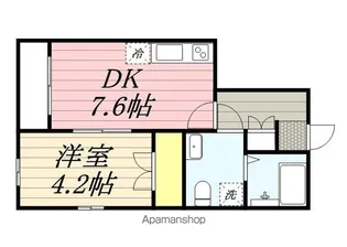 ヴォラーレ姪浜【105号室】の間取り