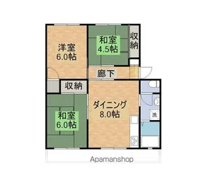 コーポ花城【302号室】の間取り
