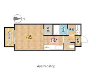 1Kの間取り画像