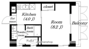 マンションクララ【4-C号室】の間取り