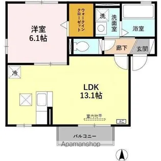 コンフォートスクエア B【1階】の間取り