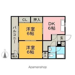 シャルムシャトー貴江【103号室】の間取り