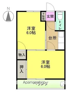 成松アパート【202号室】の間取り