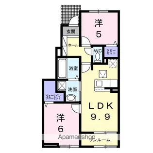クレイン【1階】の間取り