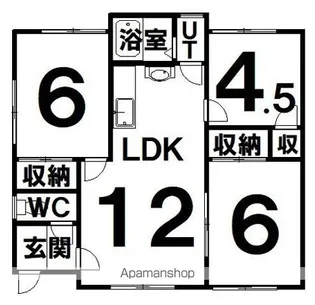 ハイム押切B【1階】の間取り