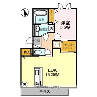 LIANGE・T (リアンジェ・ティー)【1階】の間取り