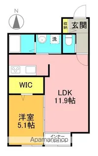 オウル細畑【1階】の間取り