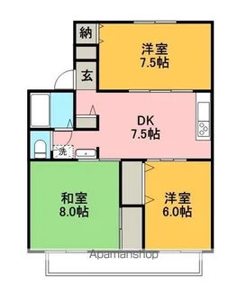 セジュール村田【102号室】の間取り
