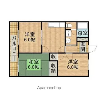 グリーンヒル秋葉【103号室】の間取り