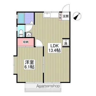 グランモアつばさA棟【101号室】の間取り