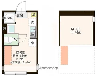 メゾン フルール 小岩駅前【205号室号室】の間取り