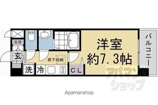 アスヴェル京都壬生EASTWEST【E206号室】の間取り