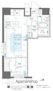 ZOOM浅草WEST【12階】の間取り