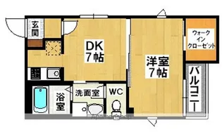 ディアコートなかもず【1階】の間取り
