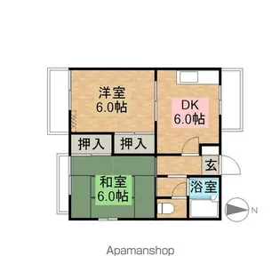 ラフォーレE棟【201号室】の間取り